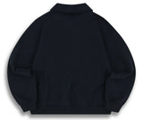 ORDINARY PEOPLE(オーディナリーピープル) HALF ZIP ORD LOGO NAVY CREWNECK