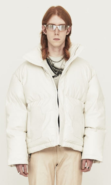 ORDINARY PEOPLE(オーディナリーピープル) WHITE VEGAN LEATHER PADDING