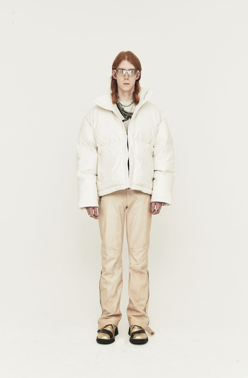 ORDINARY PEOPLE(オーディナリーピープル) WHITE VEGAN LEATHER PADDING