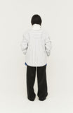 ORDINARY PEOPLE(オーディナリーピープル) WHITE STRIPE UNBALANCED PADDING SHIRTS