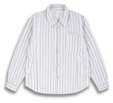 ORDINARY PEOPLE(オーディナリーピープル) WHITE STRIPE UNBALANCED PADDING SHIRTS