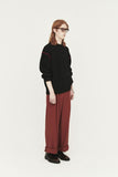 ORDINARY PEOPLE(オーディナリーピープル) RED STITCH CASHMERE BLACK KNIT