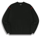 ORDINARY PEOPLE(オーディナリーピープル) RED STITCH CASHMERE BLACK KNIT