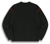 ORDINARY PEOPLE(オーディナリーピープル) RED STITCH CASHMERE BLACK KNIT