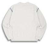 ORDINARY PEOPLE(オーディナリーピープル) BLUE STITCH CASHMERE WHITE KNIT