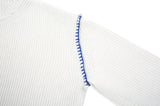 ORDINARY PEOPLE(オーディナリーピープル) BLUE STITCH CASHMERE WHITE KNIT