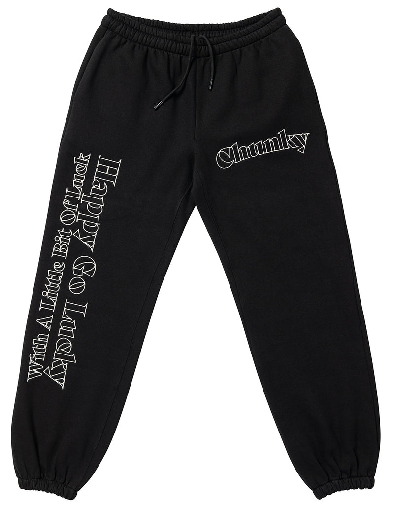 CHUNKY (チャンキー)  LUCKY SWEAT PANTS_black