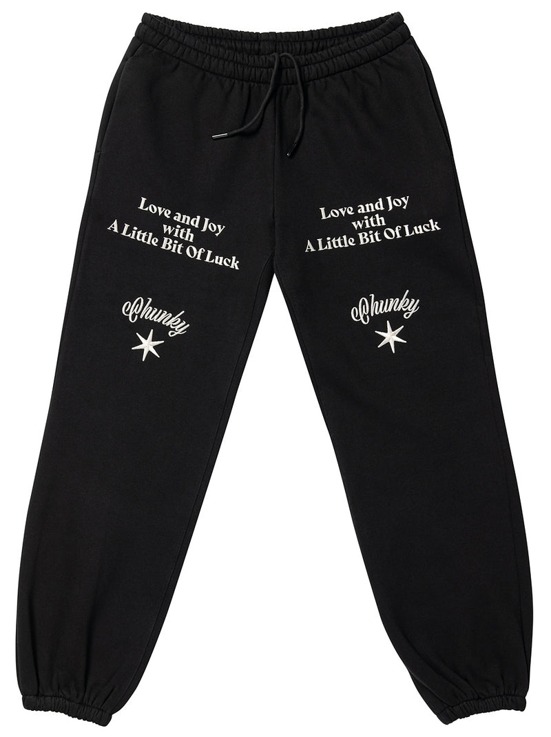 CHUNKY (チャンキー)  KNEE STAR SWEAT PANTS_black