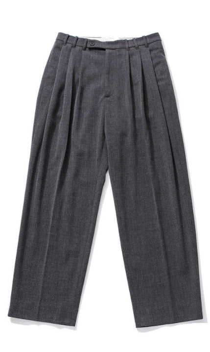 Q CUMBERS (キューカンバース)　4 PLEATS SLACKS /Grey