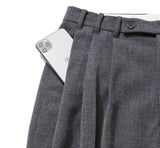 Q CUMBERS (キューカンバース)　4 PLEATS SLACKS /Grey