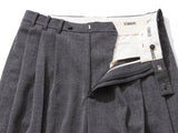 Q CUMBERS (キューカンバース)　4 PLEATS SLACKS /Grey