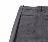 Q CUMBERS (キューカンバース)　4 PLEATS SLACKS /Grey