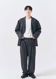 Q CUMBERS (キューカンバース)　4 PLEATS SLACKS /Grey