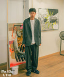 Q CUMBERS (キューカンバース)　4 PLEATS SLACKS /Grey