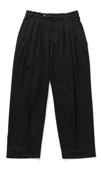 Q CUMBERS (キューカンバース) 4 PLEATS SLACKS /Black