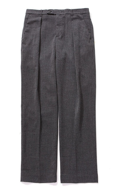 Q CUMBERS (キューカンバース) 1 TUCK CINCH BACK SLACKS /Grey