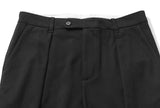 Q CUMBERS (キューカンバース) 1 TUCK CINCH BACK SLACKS /Black