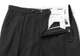 Q CUMBERS (キューカンバース) 1 TUCK CINCH BACK SLACKS /Black