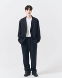 Q CUMBERS (キューカンバース) 1 TUCK CINCH BACK SLACKS /Black
