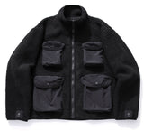 Q CUMBERS (キューカンバース) MULTI FLEECE JACKET /Black