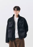 Q CUMBERS (キューカンバース) MULTI FLEECE JACKET /Black