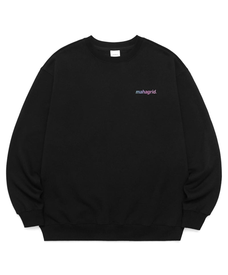 mahagrid (マハグリッド) RAINBOW REFLECTIVE LOGO CREWNECK [BLACK]