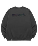 mahagrid (マハグリッド) RAINBOW REFLECTIVE LOGO CREWNECK [CHARCOAL]