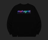mahagrid (マハグリッド) RAINBOW REFLECTIVE LOGO CREWNECK [CHARCOAL]