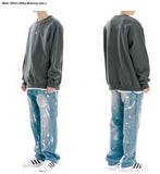 mahagrid (マハグリッド) RAINBOW REFLECTIVE LOGO CREWNECK [CHARCOAL]