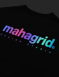 mahagrid (マハグリッド) RAINBOW REFLECTIVE LOGO CREWNECK [CHARCOAL]