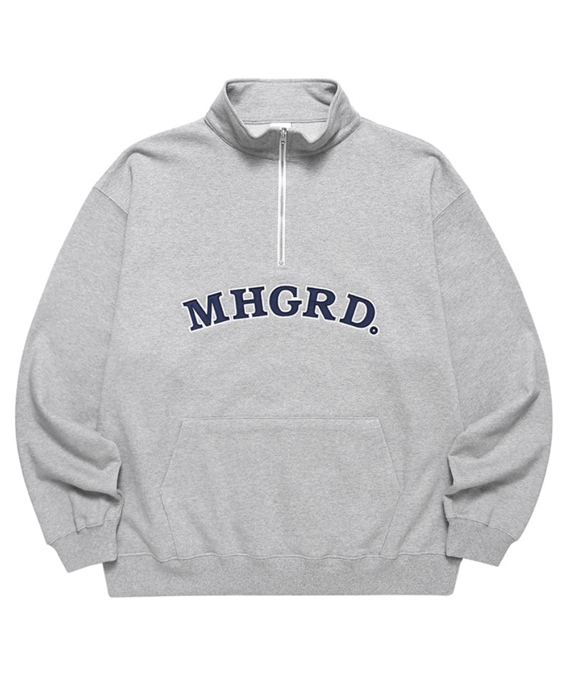 mahagrid (マハグリッド) ARC LOGO HALF ZIP SWEATSHIRT [GREY]