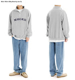 mahagrid (マハグリッド) ARC LOGO HALF ZIP SWEATSHIRT [GREY]