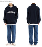 mahagrid (マハグリッド) ARC LOGO HALF ZIP SWEATSHIRT [NAVY]