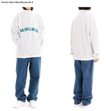 mahagrid (マハグリッド) ARC LOGO HALF ZIP SWEATSHIRT [LIGHT GREY]