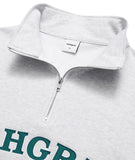 mahagrid (マハグリッド) ARC LOGO HALF ZIP SWEATSHIRT [LIGHT GREY]