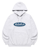 mahagrid (マハグリッド) GOTHIC OVAL LOGO HOODIE [LIGHT GREY]