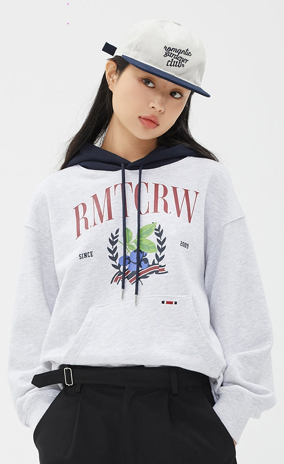 ROMANTIC CROWN(ロマンティック クラウン)   GARDENING BERRY LAYERED HOODIE_LIGHT GREY