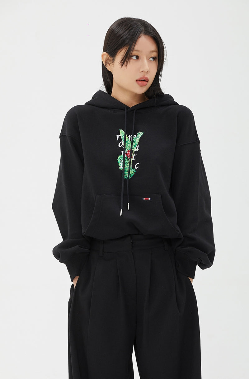 ROMANTIC CROWN(ロマンティック クラウン) SELVAS HOODIE_BLACK