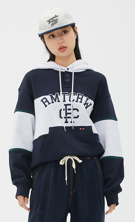ROMANTIC CROWN(ロマンティック クラウン) RMTCRW CLUB BUTTON HOODIE_NAVY