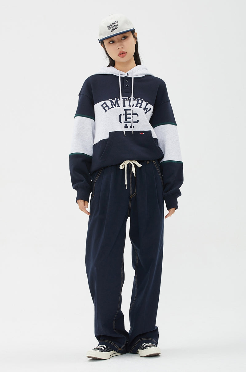 ROMANTIC CROWN(ロマンティック クラウン) RMTCRW CLUB BUTTON HOODIE_NAVY