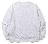ROMANTIC CROWN(ロマンティック クラウン) OVERLAP SLOGAN SWEAT SHIRT_LIGHT GREY