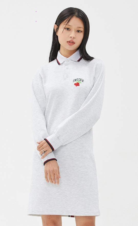 ROMANTIC CROWN(ロマンティック クラウン) GARDENING CLUB POLO DRESS_LIGHT GREY