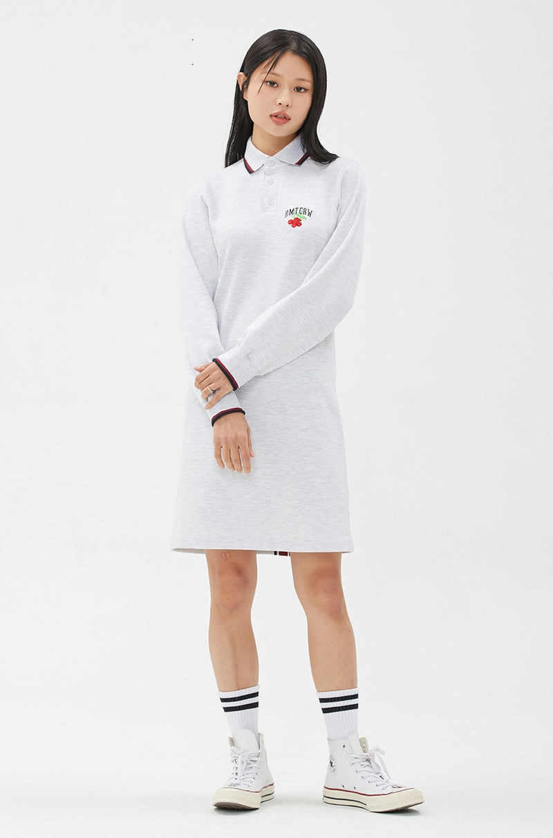 ROMANTIC CROWN(ロマンティック クラウン) GARDENING CLUB POLO DRESS_LIGHT GREY