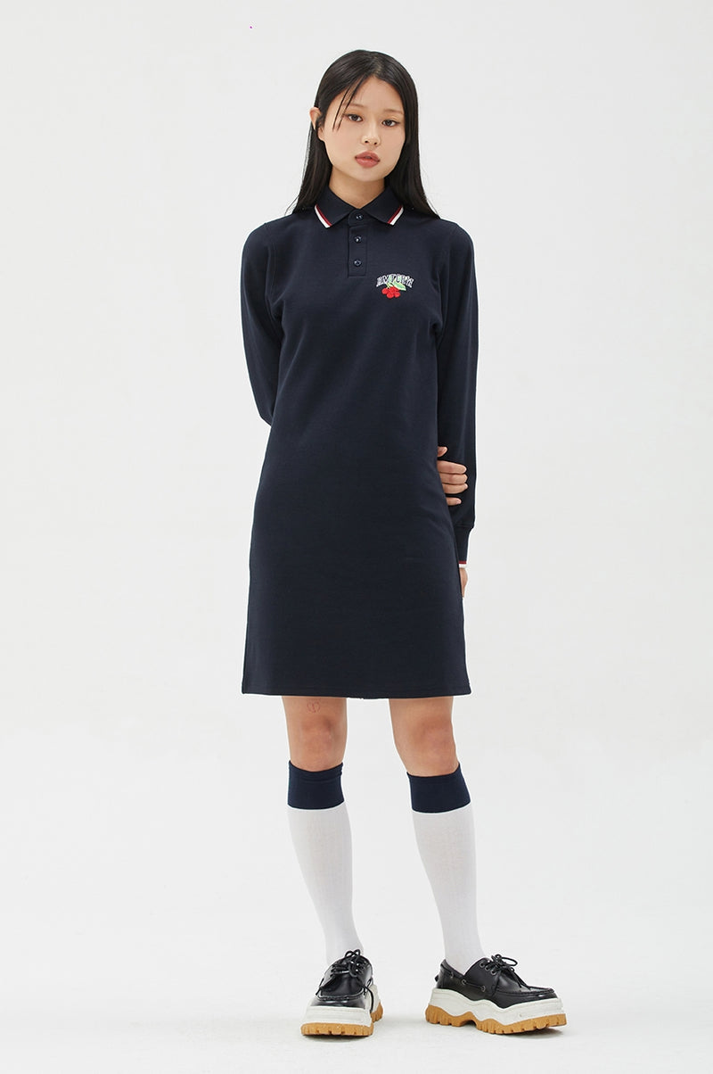 ROMANTIC CROWN(ロマンティック クラウン) GARDENING CLUB POLO DRESS_NAVY