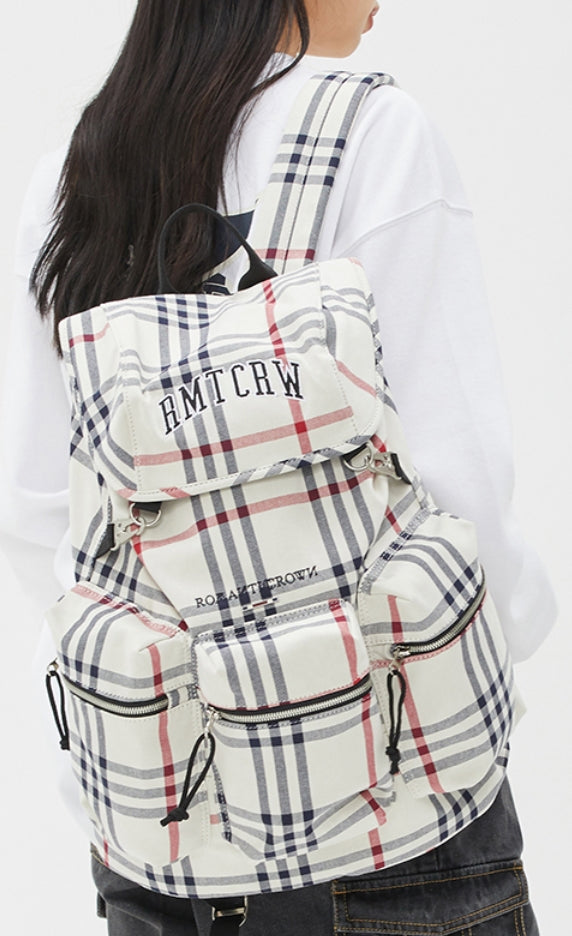 ROMANTIC CROWN(ロマンティック クラウン) RMTCRW CHECK BACKPACK_OATMEAL
