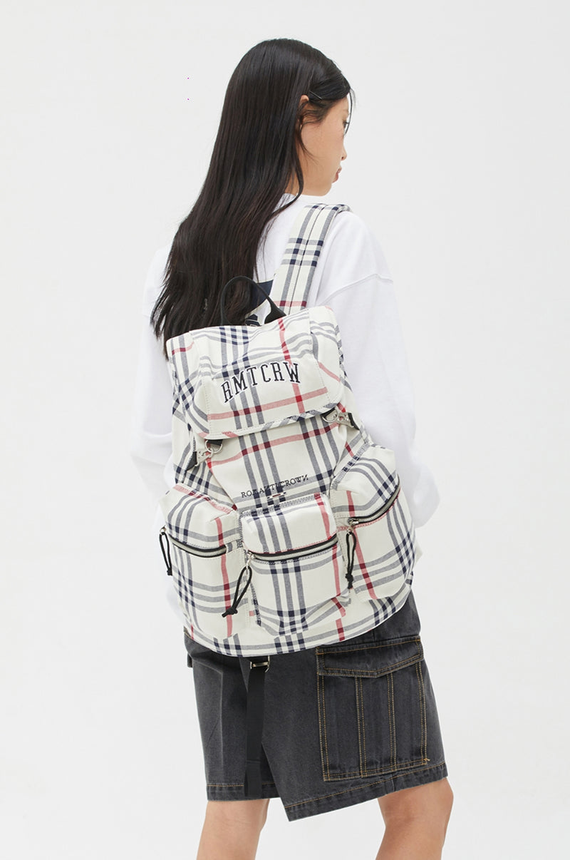 ROMANTIC CROWN(ロマンティック クラウン) RMTCRW CHECK BACKPACK_OATMEAL