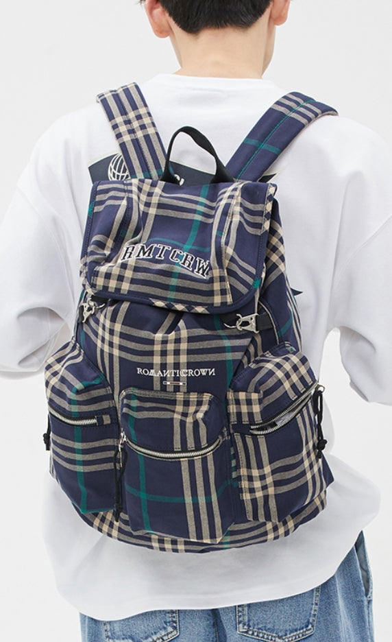 ROMANTIC CROWN(ロマンティック クラウン) RMTCRW CHECK BACKPACK_NAVY