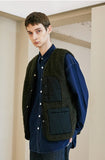 KND(ケイエンド)  REVERSIBLE BOA QUILTED PADDING VEST BLACK