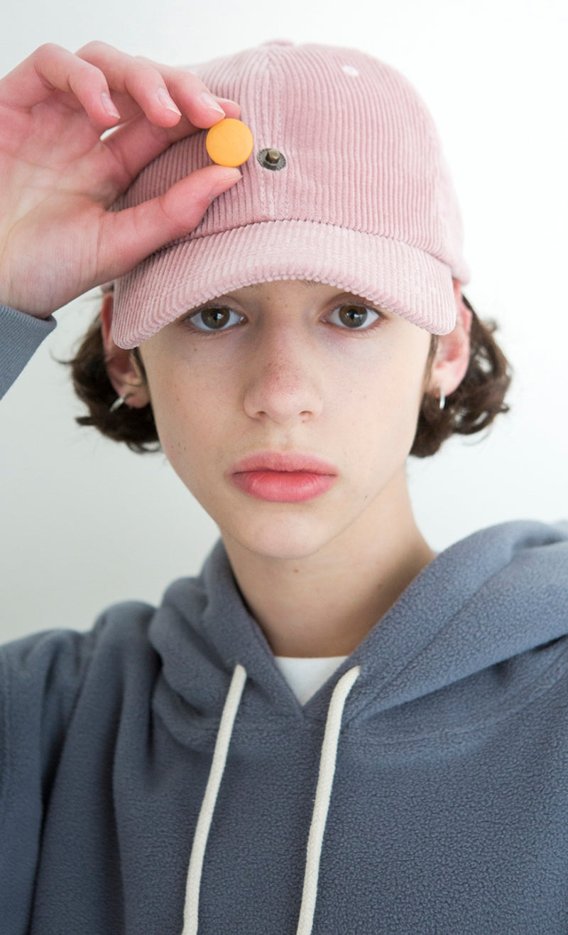 QUIETIST (クワイエティスト)  8s Corduroy Detachable Ball-cap (pink)