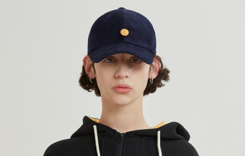 QUIETIST (クワイエティスト)   8s Corduroy Detachable Ball-cap (navy)